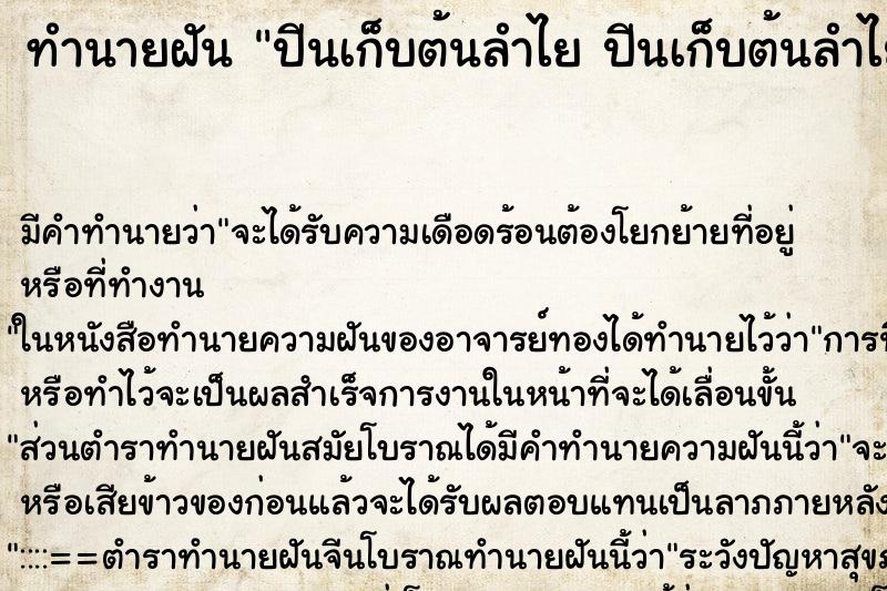 ทำนายฝัน ปีนเก็บต้นลำไย ปีนเก็บต้นลำไย ทำนายฝัน ปีนเก็บต้นลำไย ปีนเก็บต้นลำไย